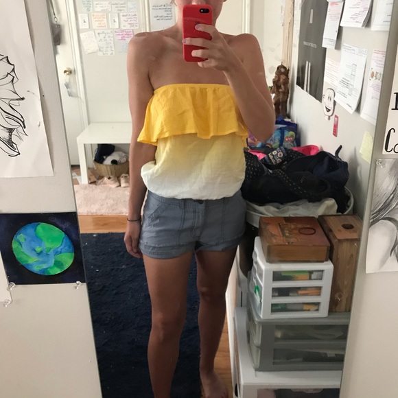 Socialite yellow ombré top - Picture 3 of 4